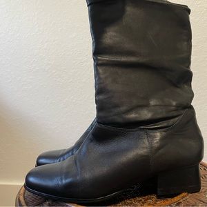 Worthington Black Leather Boots